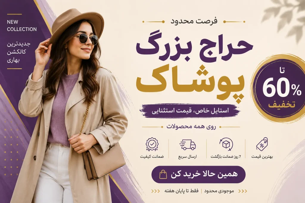 بنر تبلیغ پوشاک